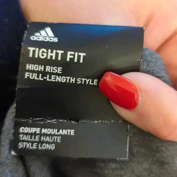 Women's Adidas Essential Linear Logo High-Waisted Leggings - Picture 6 of 8